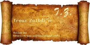 Tresz Zoltán névjegykártya