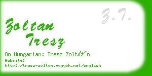 zoltan tresz business card